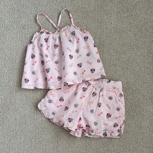 Disney x Janie & Jack Minnie Mouse Sunny Sights Shorts Set, size 7.